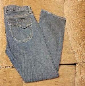 Old Navy mid rise pin stripe  jeans size 8. Boot cut.  Great condition.